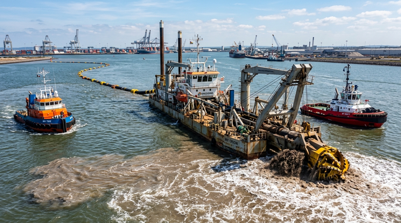 Cutter Suction Dredger Deepening Port Channel