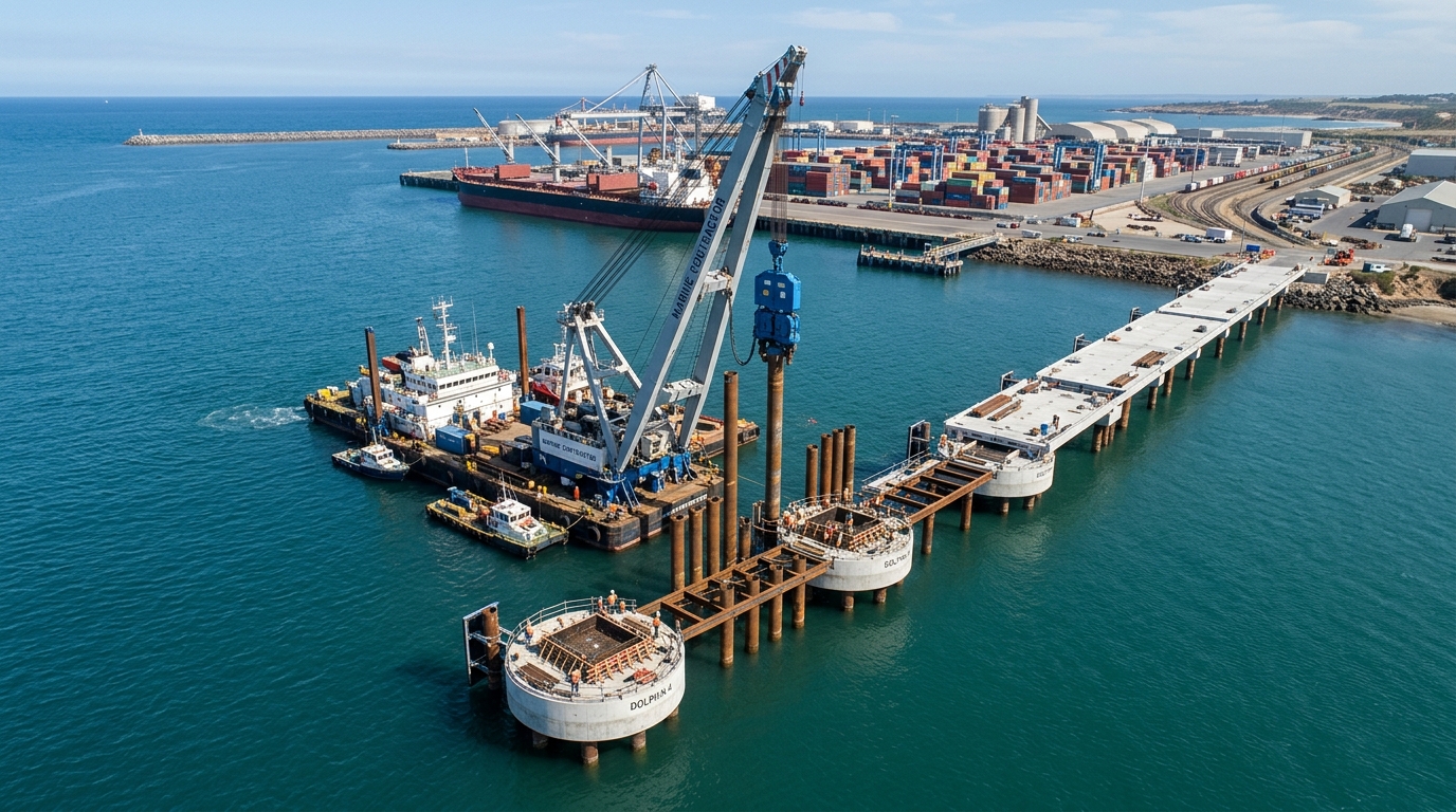 Jetty and Port Construction Piling Rig and Berthing Dolphins